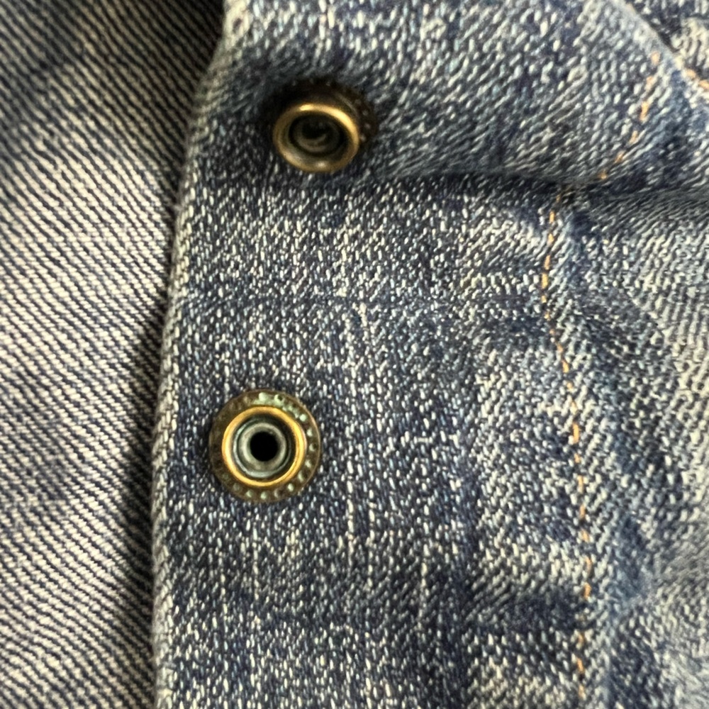 Current/Elliott Snap Button Denim Jacket Medium W… - image 5